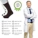 Sugar Free Sox Health & Comfort Mens Diabetic Socks Ribbed Mid-Calf 3 Pairs (10-13, Black/Navy/Brown)