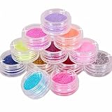 12 Color Nail Art Dust Glitter Powder DIY Decoration Uv Acrylic Gel Tips