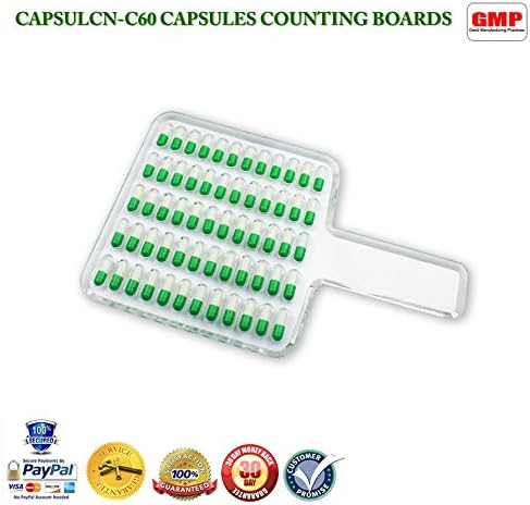 CapsulCN Capsule Counter,Counting Board for Home,Labor,Medical Industry,Factory,Size 000-Size 00, Count 60 Capsules Once,CN-60C
