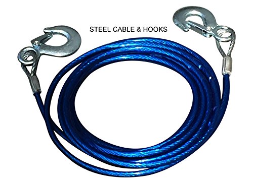 AHG Towing Rope Chain Cable - Heavy Duty Steel - 13 Feet Long, .31 Inch Thick - Keep on hand for Cars, Boats or Any Tow Emergency