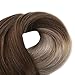 Full Shine 20 Inch Remy Hair Extensions Clip in Human Hair Ombre Clip in Hair Extensions for Thin Hair 120 Gram 10 Pcs Color 4 Brown and 18 Ash Blonde Double Weft