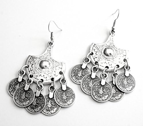 Chanour Jewelry Pewter Coin Earrings