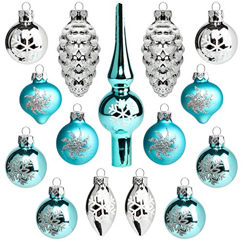 Costyleen Christmas Decoration Colorful Glass Balls Ornaments Set