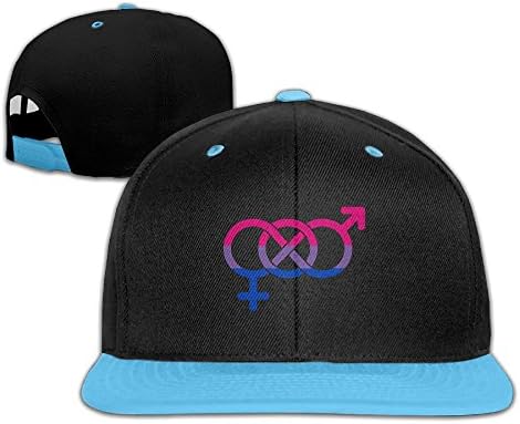 Bisexual Symbol Adjustable Unisex Hip Hop Hat Stylish Plain Cap For Kid's One Size