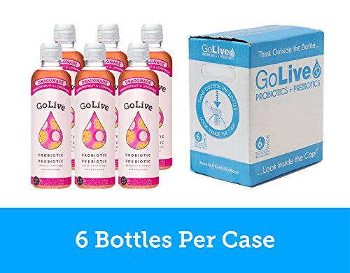 GoLive Dragonade Probiotic & Prebiotic Ready-to-Drink, Dragon Fruit & Lemon, 16 Ounce (Pack of 6) - Thumbnail 3