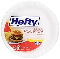 Hefty Soak Proof Plates, 50 ct
