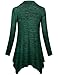 Cestyle Flowy Tops for Women, Juniors Long Sleeve Cowl Neck Sweatshirt Office Tunic Shirt Blouse for Leggings Space Dye Green Large