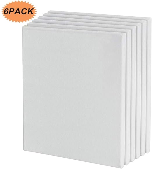 CQWL 6 Pack Artist Blank Canvas Frame Stretcher Canvas 40 X 60CM 16"x24" Painting Blank Plain