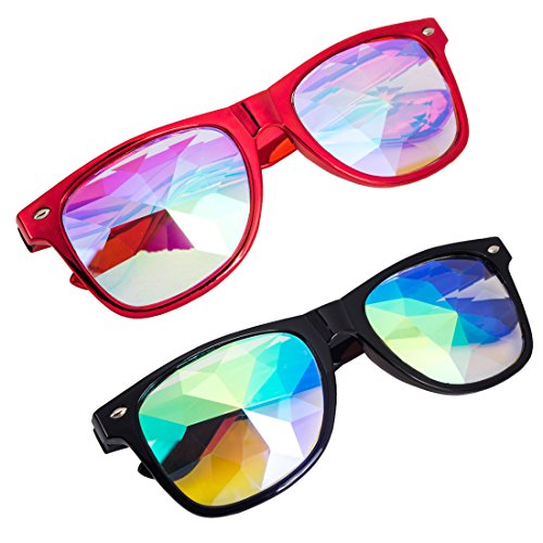 Careonline Festivals Kaleidoscope Glasses Rainbow Prism Sunglasses Goggles