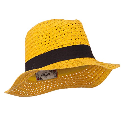 Paper Crushable Panama Hat - Yellow OSFM