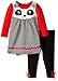Nannette Girls' Baby-Newborn Panda Jumper Set with Creeper and Matching Legging, Black, 6-9 Months