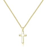 DOTBJ 925 Sterling Silver Small Cross Necklace for Men Women