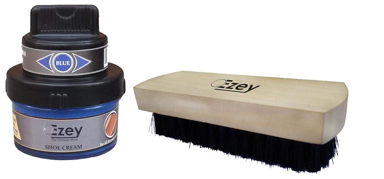 Buy Ezey Shoe Cream and Brush (Blue) at 