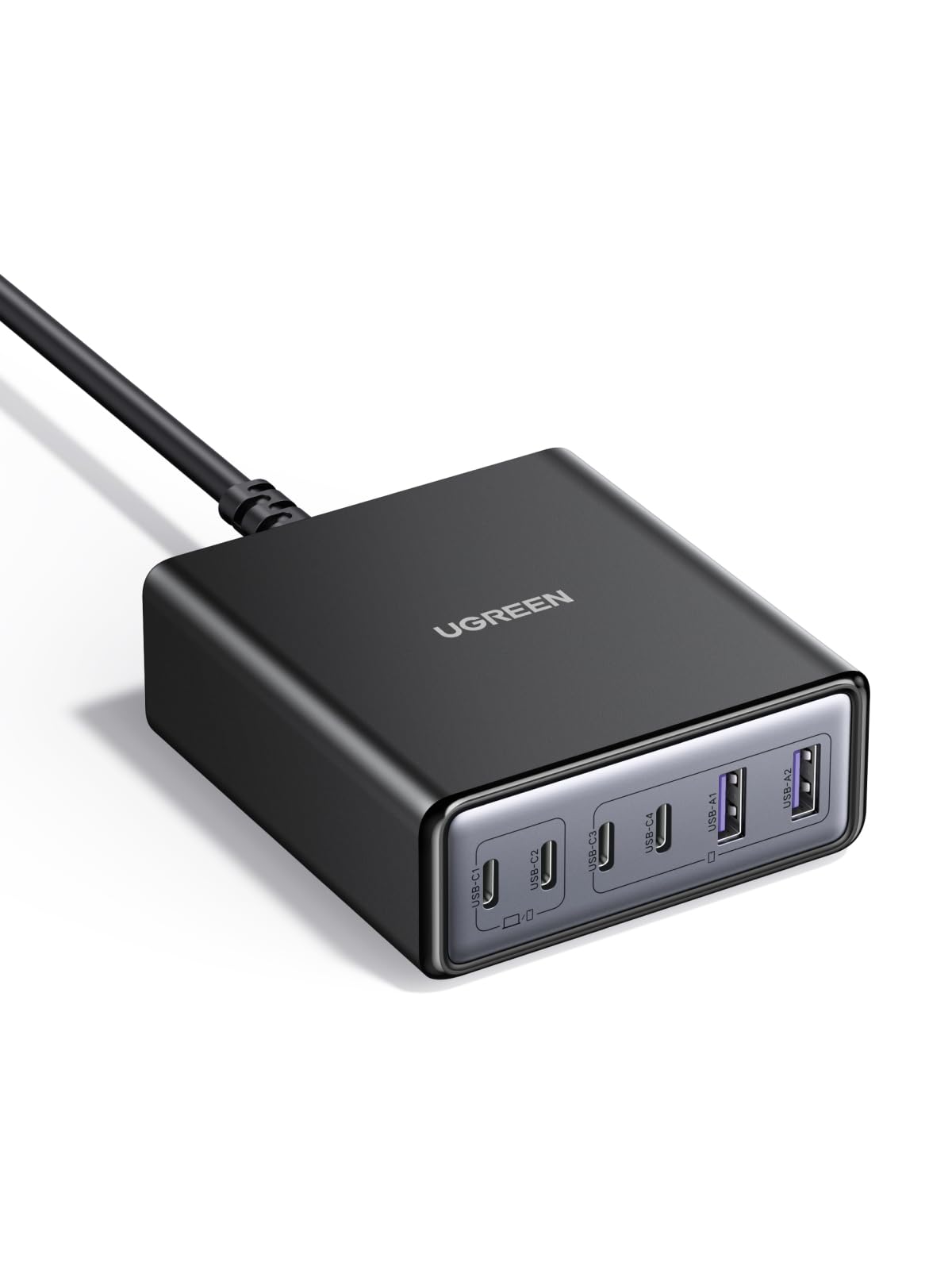 UGREEN 100W USB C Ladegerät 6-Port Ladestation 65W GaN Netzteil PPS Schnellladegerät Mehrfach kompatibel mit MacBook Pro/Air, iPhone 17-8 Serien, Galaxy S25, S24, A15, Pixel 9, iPads