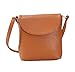 JOLLYCHIC PU Leather Multi Pockets Crossbody Bag Travel Shoulder Purse (Brown)