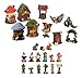 Mini Fairy Garden Kit Miniature Houses and Figurines Outdoor Village Scene for Collectors, Girls and Boys - Gardening Decorations with Slide, Arbor, Gnomes, Fairies, Signs, Animals, 25 Pieces