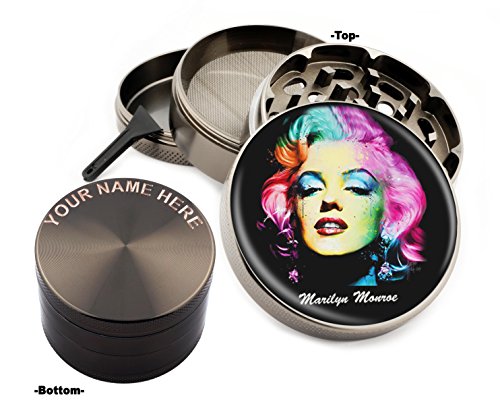 Marilyn Monroe Design Large Size Zinc Grinder With Your Name Free-Gift Pack Item# ZG012516-26
