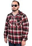 Woodland Supply Co. Men's Sherpa Lined Plaid Hooded Shirt Jacket