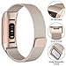 CAVN Metal Bands Compatible for Fitbit Charge 3 / Charge 3 SE Bands Women Men Small Large, Replacement Stainless Steel Accessory Watch Wrist Straps