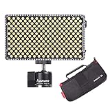 Aputure AL-F7, Aputure H198 Upgrade Ver 256 LED Bi-Color Dimmable Led Video Light, CRI95+ TLCI95+, 3200-9500K, Stepless Brightness, Multiple Power Supply Methods, Lightweight with PERGEAR Cloth