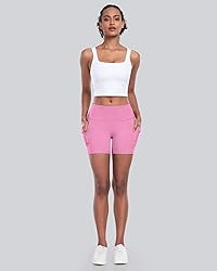 CHRLEISURE Womens Biker Yoga Shorts with