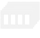 4-Gang Screwless Decora Wall Plate Cover Switch