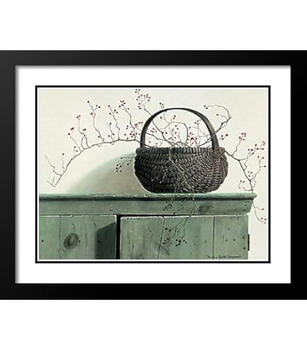 Amazon.com: Wild Rose Berries, c.1987 24x20 Framed Art Print by