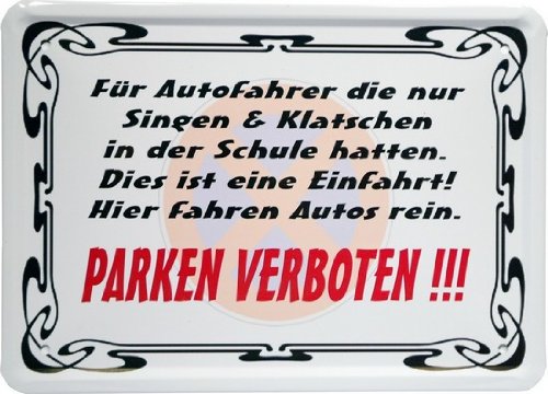 15 x 21 CM Tin Sign "Parking Forbidden" Slogan MJ 54