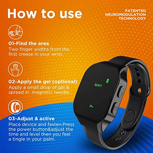 de AntiNausea Wristband, Rechargeable Relieve Nausea Motion Sickness