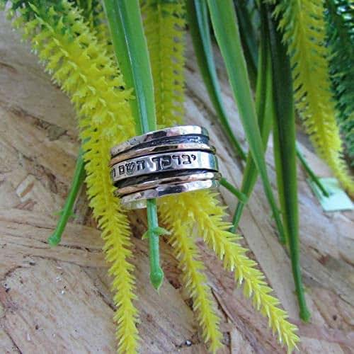 Hebrew Spinner Ring, Jewish Rings for Women, Hebrew Ring