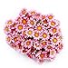 AKORD Approx 100pcs Artificial Gerbera Daisy Silk Flowers Heads for DIY Wedding Party (Dark Pink)