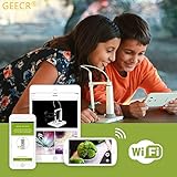 GEECR WiFi Microscope Wifi camera Scopearound-focus Handheld digital microscope electron Wireless microscope HD digital image transmission function IP67 waterproof for students, kids and adults