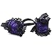 Women's sexy Lace Blindfold Eye mask Whip Restraint Handcuffs Bracelets Love Sets for Bachelorette Party or Bed Game (Purple)