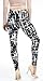 LMB Lush Moda Extra Soft Leggings with Designs- Variety of Prints - 720F Black White Stripes B5