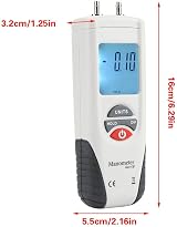 Akozon HT-1890 Digital Manometer Differential Gauge Air Pressure Meter 11 Units view 6