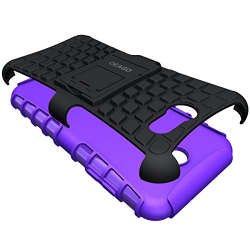 For Samsung Galaxy J3 Emerge Case, J3 Prime / J3 Mission / J3 Eclipse / J3 2017 / J3 Luna Pro / Sol 2 / Amp Prime 2 / Express Prime 2 Case, OEAGO Tough Rugged Dual Layer Case with Kickstand (Purple) - Thumbnail 4