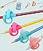 10 PCS Pencil Grips for Kids Handwriting for Preschool, Silicone Ergonomic Pen Pencil Training Grips Writing Aid Pencil Grip for Left Handed Kids and Right Handed Kids