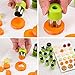 12 Pcs Stainless Steel Cookie & Vegetable & Fruit Cutters Shapes Sets, Mini Cookie Stamp Mold, Sandwich Cutters for Kids Baking+10 pcs Cute Cartoon Animals Food Picks and Forks Color Random
