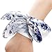 Aqueena Women's 100% Luxury Square Silk Neckerchief Digital Printing Scarf (Blue and white porcelain)