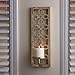 Hosley Gold Metal Tealight Wall Sconce 16.5 Inch High - Elegant Home Decor, Room Decor & Wall Decor for Weddings, Special Occasions, Home, Office, Spa & Candle