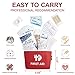 First Aid Kit 136 Piece - Clean, Treat and Protect Most Injuries ，Ready for Emergency at Home, Office, Vehicle, Camping，Sports，Hiking, Survival.