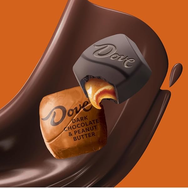 DOVE PROMISES DARK CHOCOLATE & PEANUT BUTTER VALENTINE’S DAY CANDY, 6.74 OZ BAG