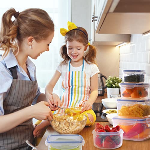 WayEee Food storage containers 12 Pack - Meal Prep Lunch Boxes plastic bowls with lids for kitchen, fridge - Airtight and Leakproof -Microwave, Freezer, Dishwasher, Safe-BPA Free