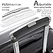 Coolife Luggage Expandable 3 Piece Sets PC+ABS Spinner Suitcase 20 inch 24 inch 28 inch (New Black)