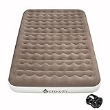 Etekcity Camping Portable Air Mattress Inflatable Single High Airbed Blow up Guest Bed Tent Mattress with Rechargeable Pump, Height 9