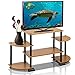 Furinno Turn-N-Tube Rounded Corner TV Entertainment Center, Light Cherry/Black