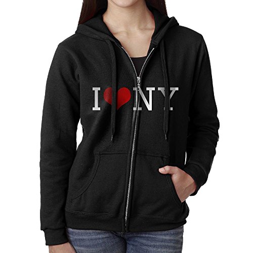 I Love NY New York Design Womens Pullover Hoodies Zipper Sweatshirt Jacket