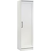 Sauder HomePlus Narrow Pantry Storage Cabinet Slim Single Door with Adjustable Shelves, Kitchen Storage Cabinet, in Soft White