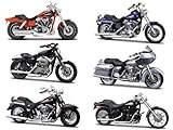 Harley Davidson Motorcycles, Series 28 Collection, 6 Piece Set