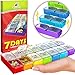 Large Pill Box Organizer Holder - Detachable AM PM Daily Medication Organizer - Weekly Medicine Organizer 2 Times a Day - Vitamin Case Twice a Day
